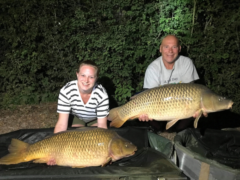 Faye 39lb 12oz and Steve 35lb 12oz