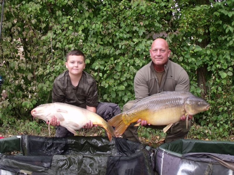 Alfie and Grandad Gary Davies 31lb and 32lb